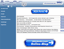 Tablet Screenshot of mza-vertrieb.de